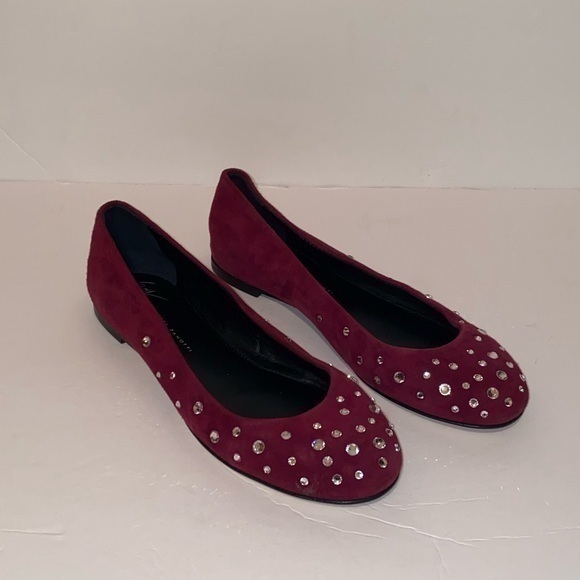 Giuseppe Zanotti Shoes - Giuseppe Zanotti suede ballet flats